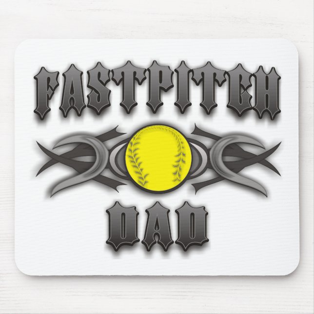 Fastpitch Softball Dad Tribal Mouse Mat (Front)