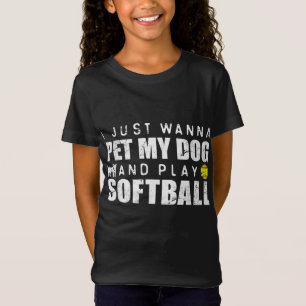 Fastpitch Softball Funny Dog T-Shirt