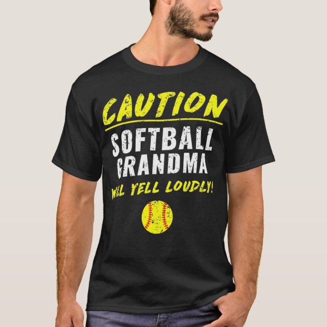 Fastpitch Softball Grandma Funny T-Shirt (Front)