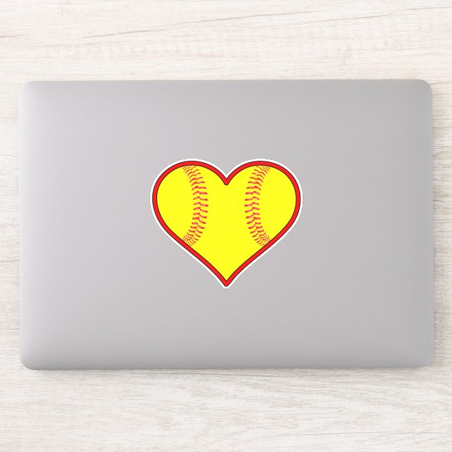 Fastpitch Softball Heart Shape Decorative Sports (Computer)