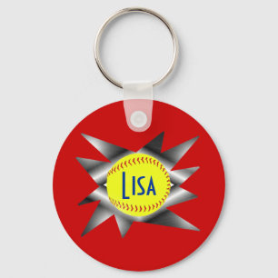 Fastpitch Softball Keychain