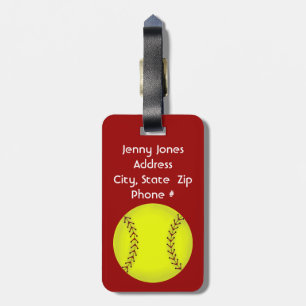 Fastpitch Softball Luggage Tag