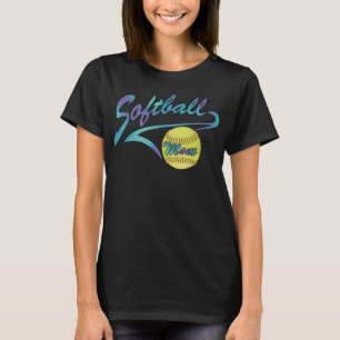 Fastpitch Softball Mum Athletic Tail T-Shirt