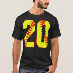 Fastpitch Softball Number 20 20 Softball Jersey U T-Shirt