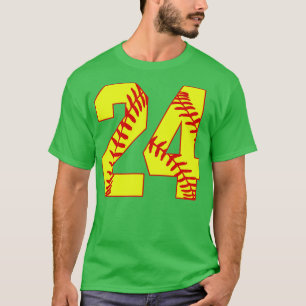 Fastpitch Softball Number 24 24 Softball Jersey U T-Shirt