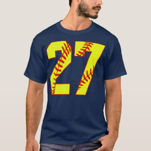 Fastpitch Softball Number 27 27 Softball Jersey U T-Shirt
