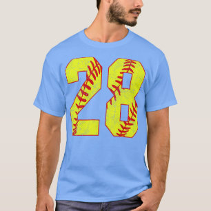 Fastpitch Softball Number 28 28 Softball Jersey U T-Shirt