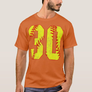 Fastpitch Softball Number 30 30 Softball Jersey U T-Shirt