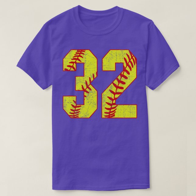 Fastpitch Softball Number 32 32 Softball  Jersey U T-Shirt (Design Front)