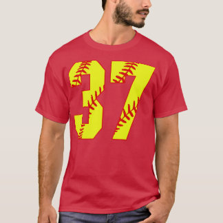 Fastpitch Softball Number 37 37 Softball Jersey U T-Shirt