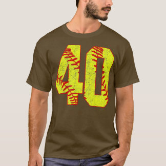 Fastpitch Softball Number 40 40 Softball  Jersey U T-Shirt