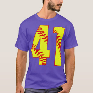 Fastpitch Softball Number 41 41 Softball Jersey U T-Shirt