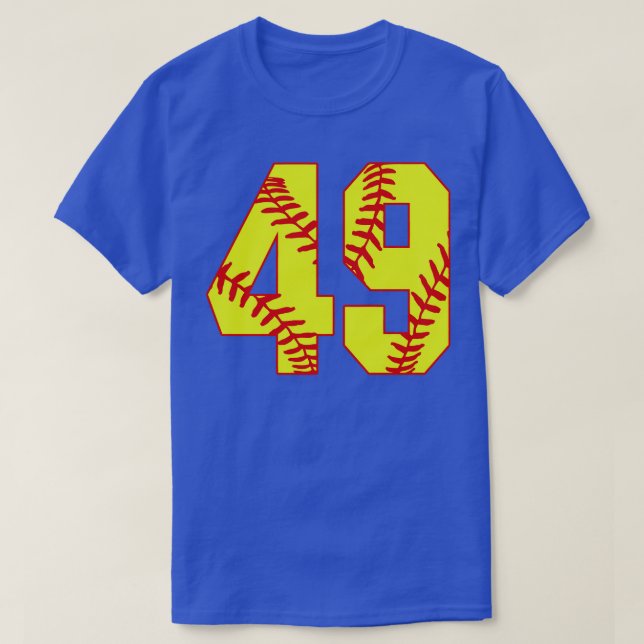 Fastpitch Softball Number 49 49 Softball  Jersey U T-Shirt (Design Front)