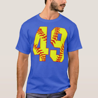Fastpitch Softball Number 49 49 Softball Jersey U T-Shirt