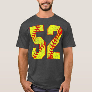 Fastpitch Softball Number 52 52 Softball Jersey U T-Shirt