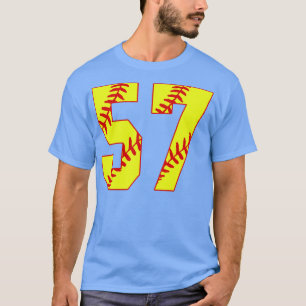 Fastpitch Softball Number 57 57 Softball Jersey U T-Shirt