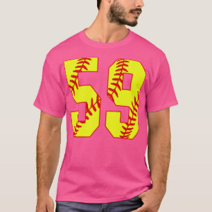 Fastpitch Softball Number 59 59 Softball Jersey U T-Shirt