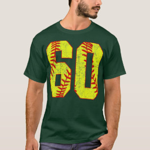 Fastpitch Softball Number 60 60 Softball Jersey U T-Shirt