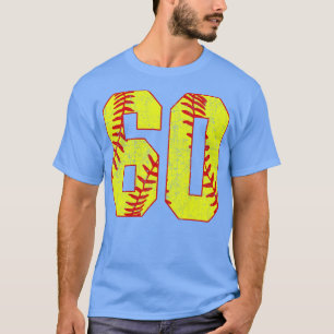 Fastpitch Softball Number 60 60 Softball Jersey U T-Shirt