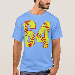 Fastpitch Softball Number 64 64 Softball Jersey U T-Shirt