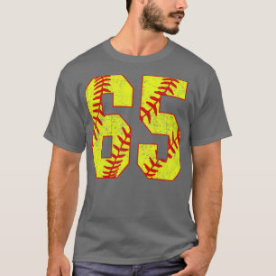 Fastpitch Softball Number 65 65 Softball Jersey U T-Shirt