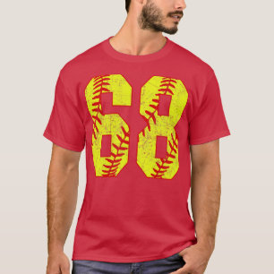 Fastpitch Softball Number 68 68 Softball  Jersey U T-Shirt