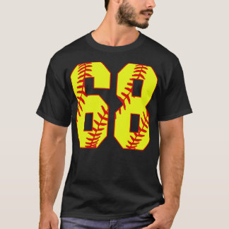 Fastpitch Softball Number 68 68 Softball Jersey U T-Shirt