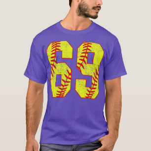 Fastpitch Softball Number 69 69 Softball  Jersey U T-Shirt