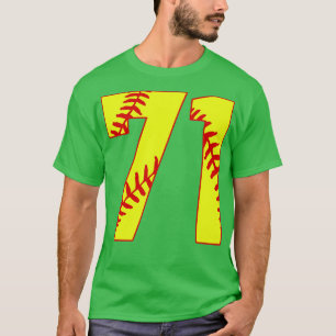 Fastpitch Softball Number 71 71 Softball Jersey U T-Shirt