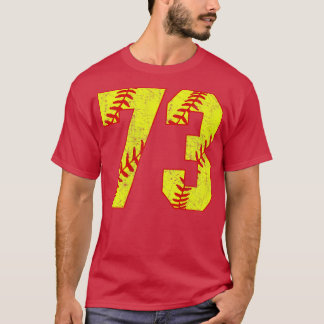 Fastpitch Softball Number 73 73 Softball  Jersey U T-Shirt