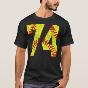 Fastpitch Softball Number 74 74 Softball Jersey U T-Shirt