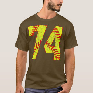 Fastpitch Softball Number 74 74 Softball Jersey U T-Shirt