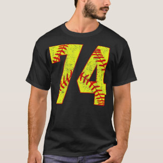 Fastpitch Softball Number 74 74 Softball  Jersey U T-Shirt