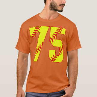 Fastpitch Softball Number 75 75 Softball Jersey U T-Shirt