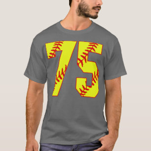 Fastpitch Softball Number 75 75 Softball Jersey U T-Shirt