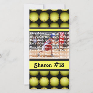 Fastpitch Softball Photo Card