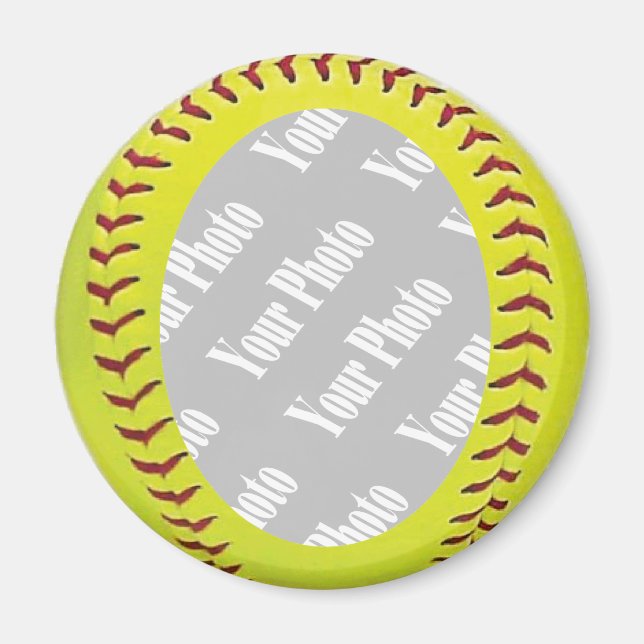 Fastpitch Softball Photo Template Magnet (Front)