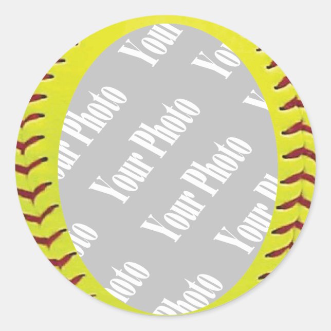 Fastpitch Softball Photo Template Stickers (Front)