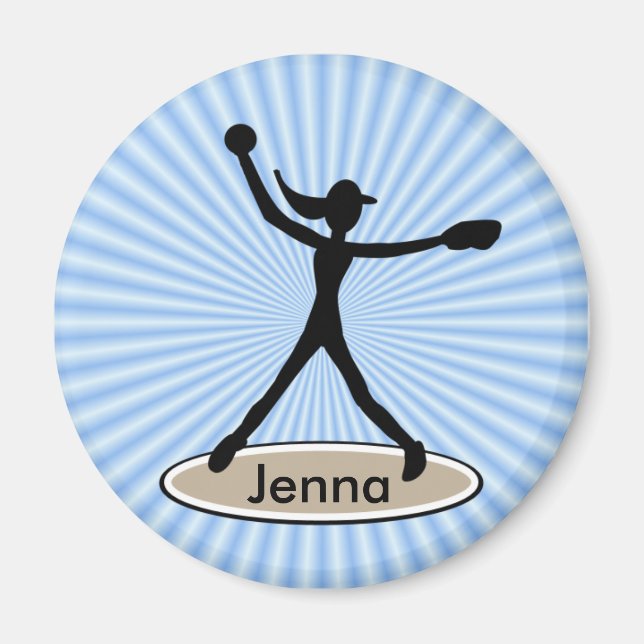 Fastpitch Softball Pitcher Magnet (Front)