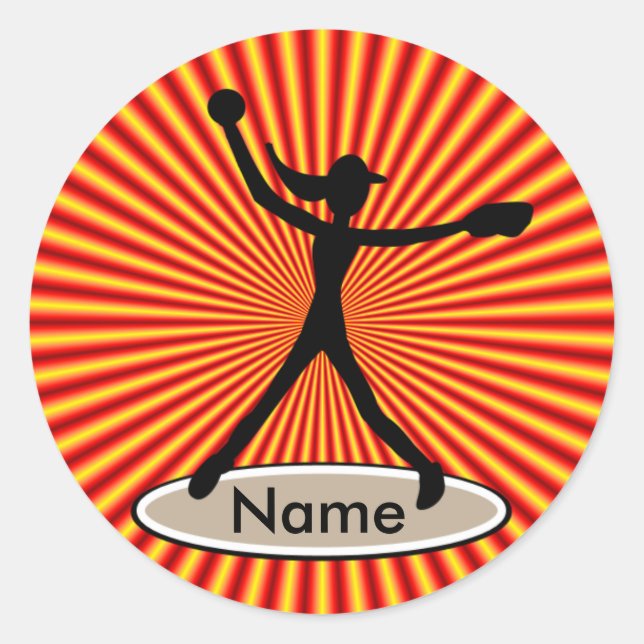 Fastpitch Softball Pitcher Sticker (Front)