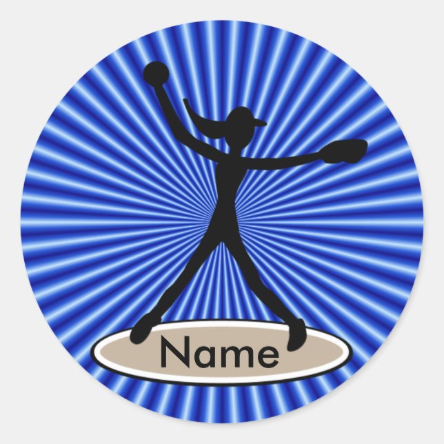Fastpitch Softball Pitcher Sticker (Front)