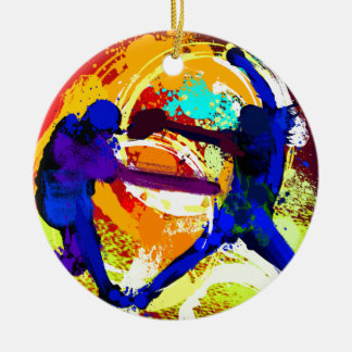 Fastpitch Softball Players Ceramic Tree Decoration