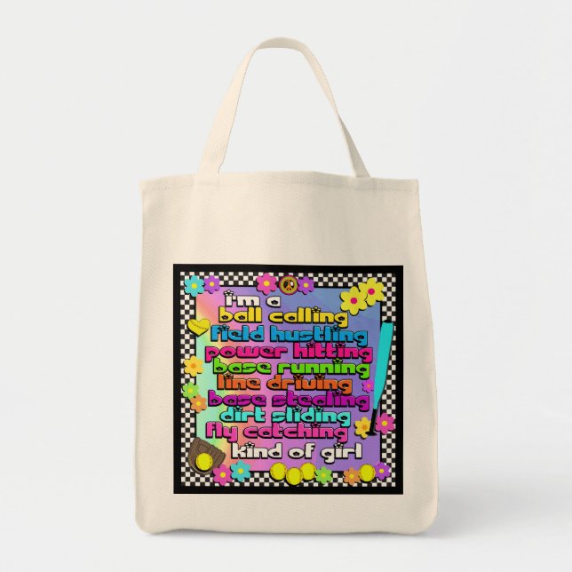 Fastpitch Softball Players Tote Bag (Front)