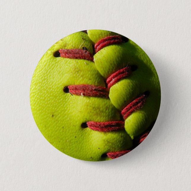 Fastpitch Softball Seam 6 Cm Round Badge (Front)