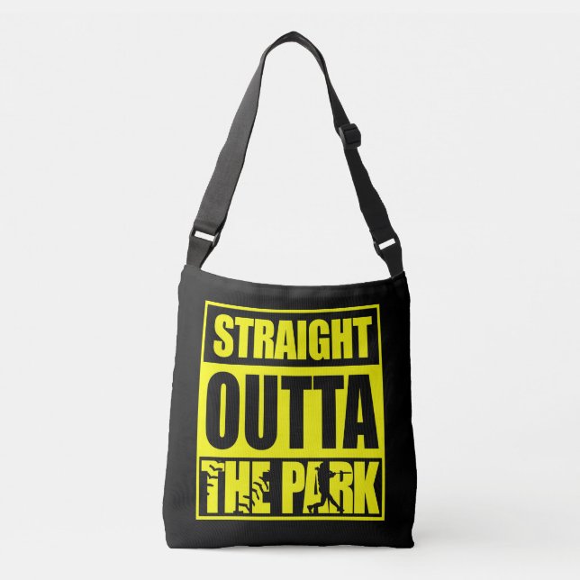 Fastpitch Softball Straight Outta The Park Crossbody Bag (Front)