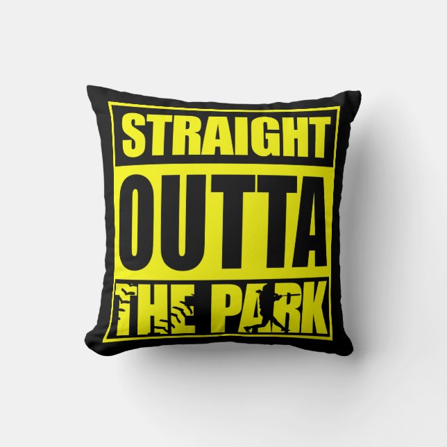 Fastpitch Softball Straight Outta The Park Cushion (Front)