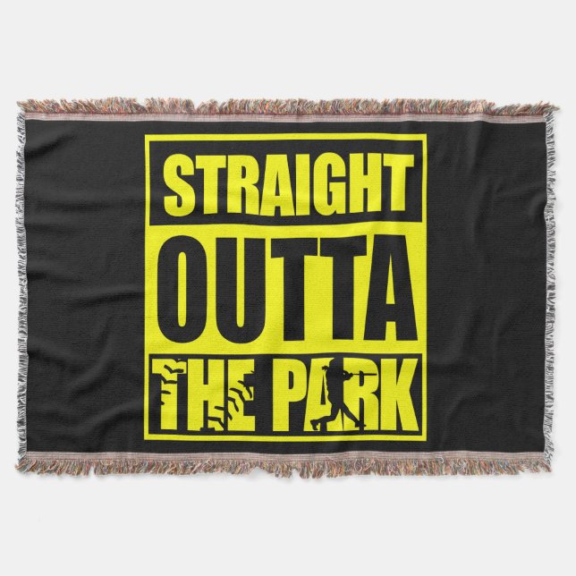 Fastpitch Softball Straight Outta The Park Throw Blanket (Front)