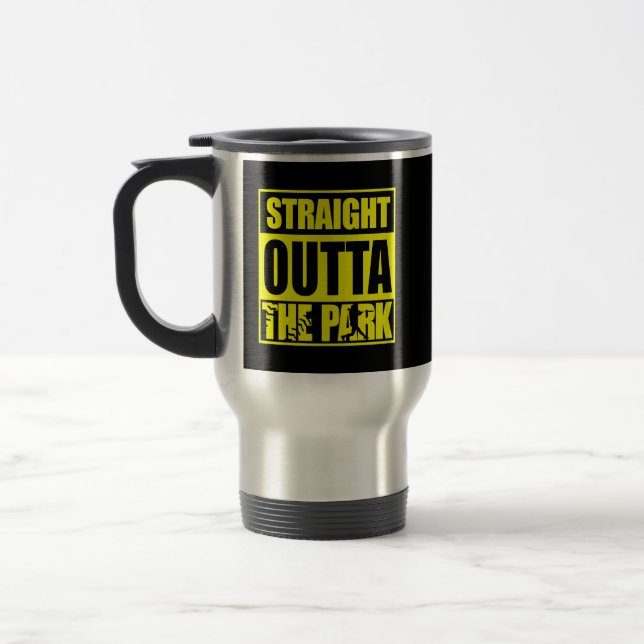 Fastpitch Softball Straight Outta The Park Travel Mug (Left)