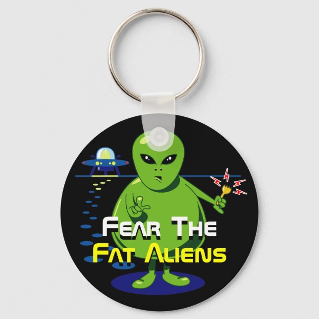 Fat Alien Invasion Key Ring (Front)