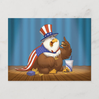 Fat American Eagle Postcard